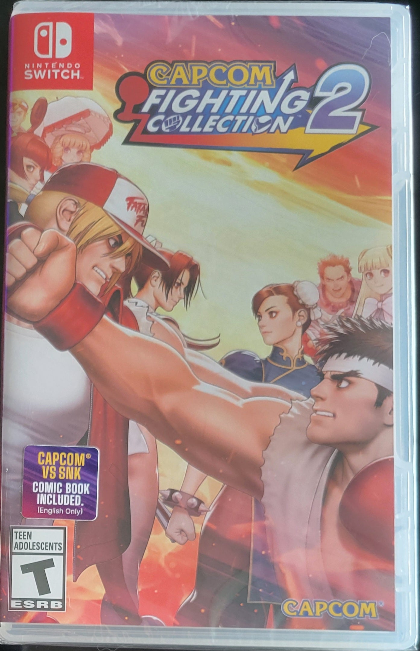 Capcom Fighting Collection 2 Plus Bonus COMIC BOOK - Nintendo Switch + Protector 2022 Brand New Factory Sealed