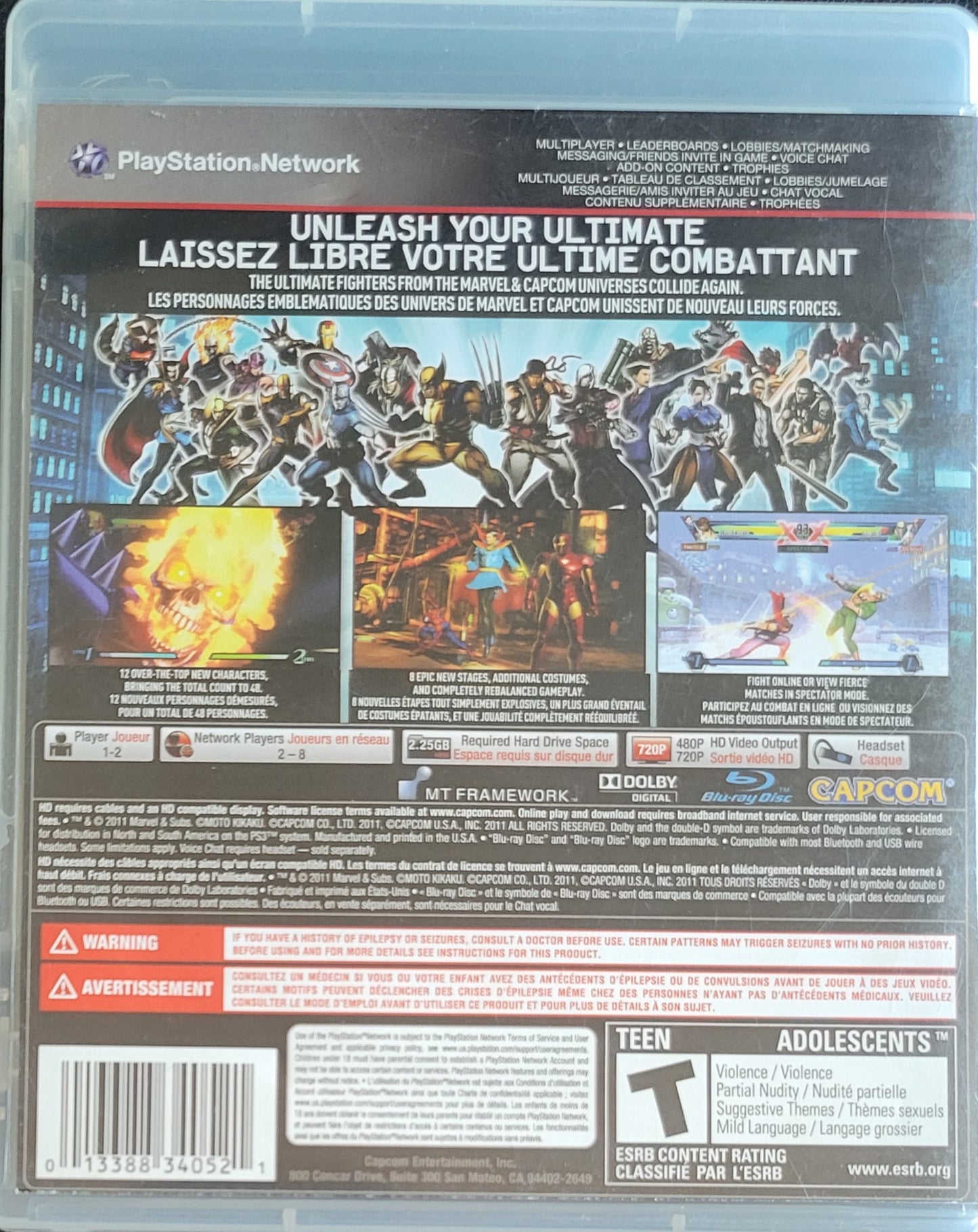 Ultimate Marvel Vs Capcom 3 (MINTCIB) – Sony PlayStation 3 PS3 – Great Shape