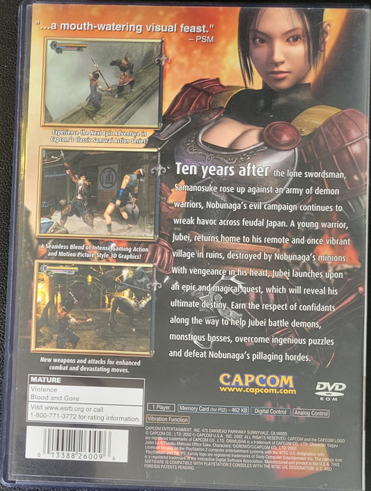 Onimusha 2: Samurai's Destiny - Sony PlayStation 2 PS2 (CIB) Pre-Owned Tested & Working Like New!