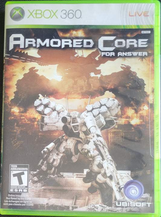 RARE Armored Core For Answer - (CIB) - Microsoft XBOX 360 - Pre-Owned Like New CLEAN DISC
