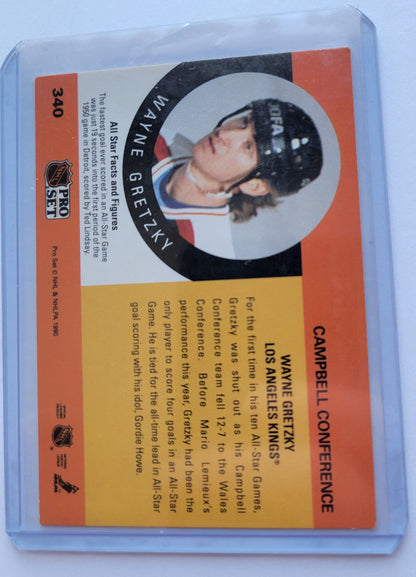 1990 Wayne Gretzky 41st All Star Game Pro-Set NHL Hockey Card Great Shape Soft + Top Loader Since New Smoke Pet Free Home Great Collector's