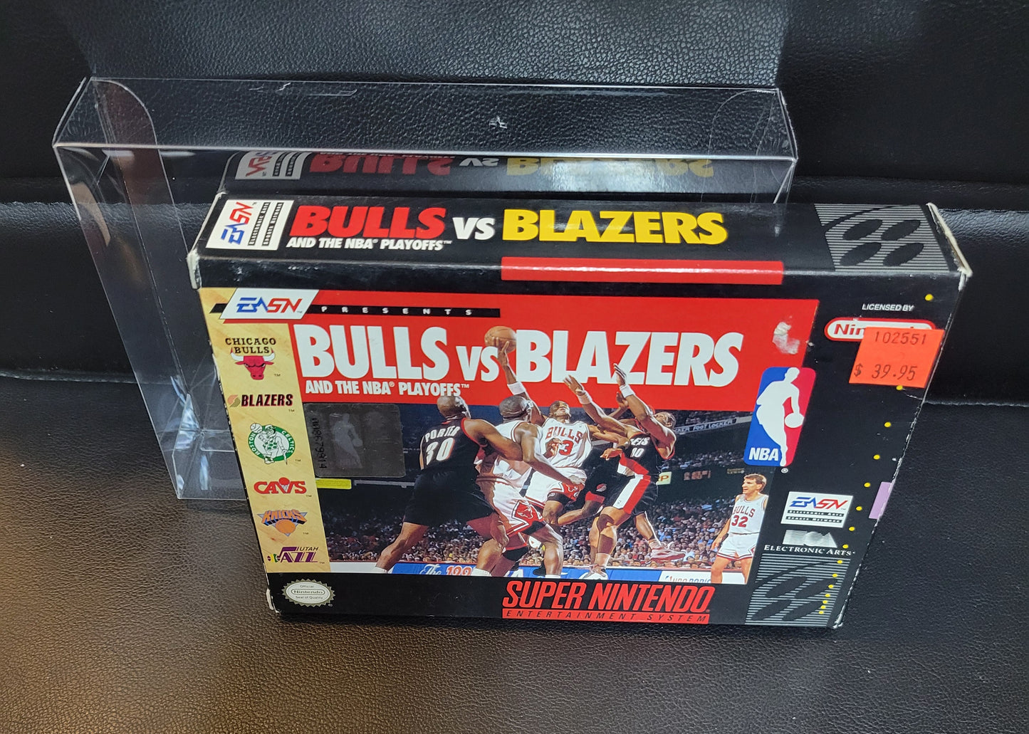 BULLS Vs Blazers (SNES) - Super Nintendo Ent. 1993 IMMACULATE Condition FACTORY PLASTIC - (CIB)