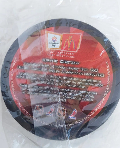 2002 McDonald's Team Canada Wayne Gretzky Hockey Puck Salt Lake Olympics NHL NHLPA Rare UNOPENED True Weight Game Playable Puck 1 Available