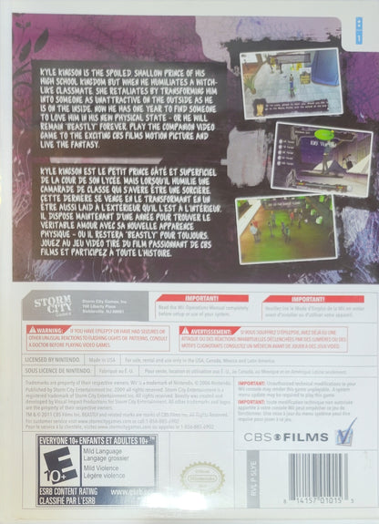 Beastly – 2011 Nintendo Wii CIB Re-Sealed Like New