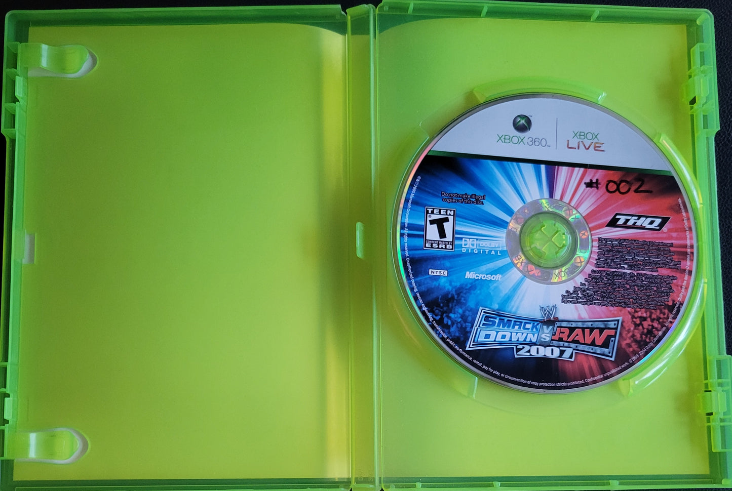 SMACKDOWN Vs RAW 2007 - Microsoft XBOX 360 - CLEAN DISC Pre-Owned Great Shape Tested & Working