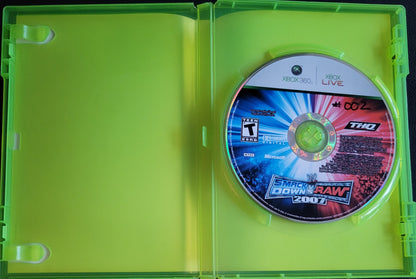 SMACKDOWN Vs RAW 2007 - Microsoft XBOX 360 - CLEAN DISC Pre-Owned Great Shape Tested & Working