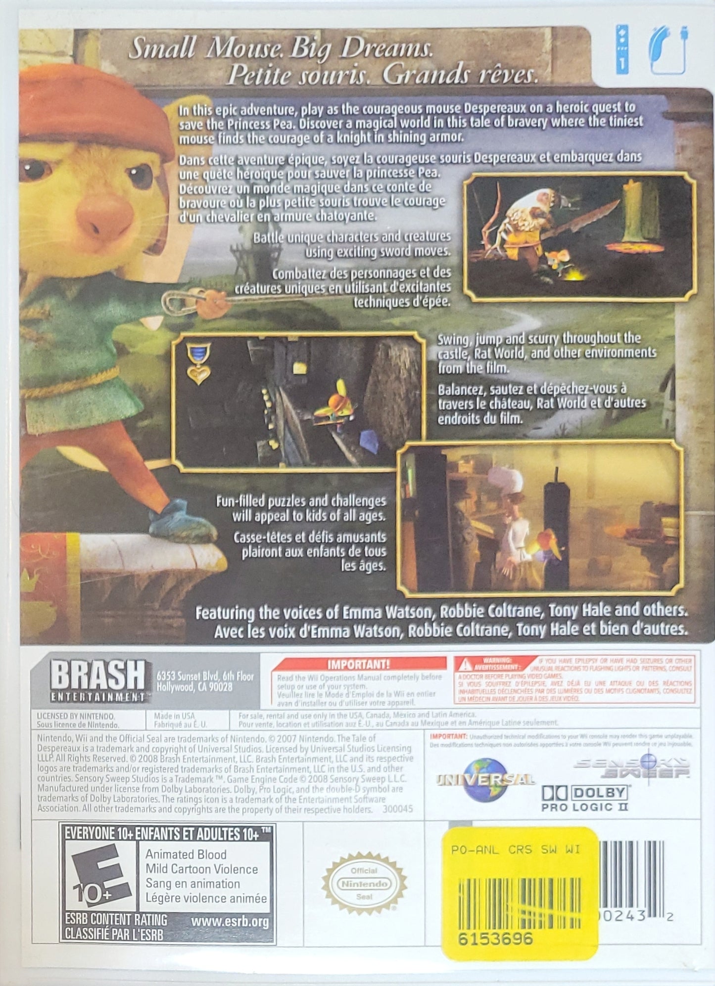 The Tale of Despereaux – 2008 Nintendo Wii CIB RE-SEALED