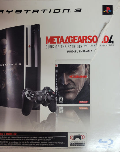 RARE Metal Gear Solid 4 Special Edition – Limited Package CIB | PS3 Slim Console + 1 Controller + Hookups | Factory Inserts | Matching Serials | Excellent Condition