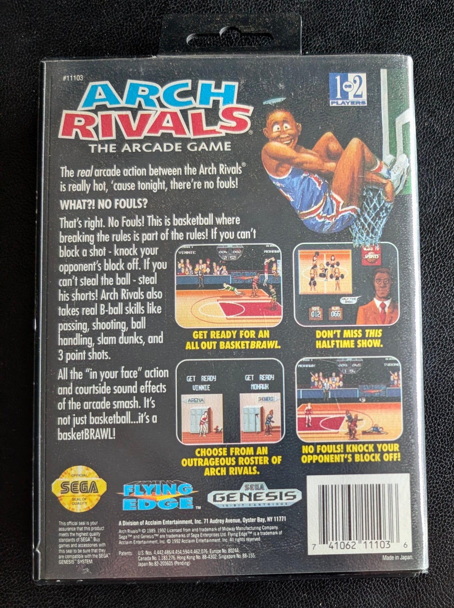 Arch Rivals: The Arcade Game - CIB Hang Tab (Sega Genesis) | 1992 | Sports / Basketball
