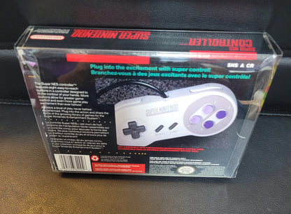 SNS-005 Controller (SNES) - Super Nintendo Ent. 1991 PRISTINE Condition FACTORY PLASTIC - (REAL CIB)