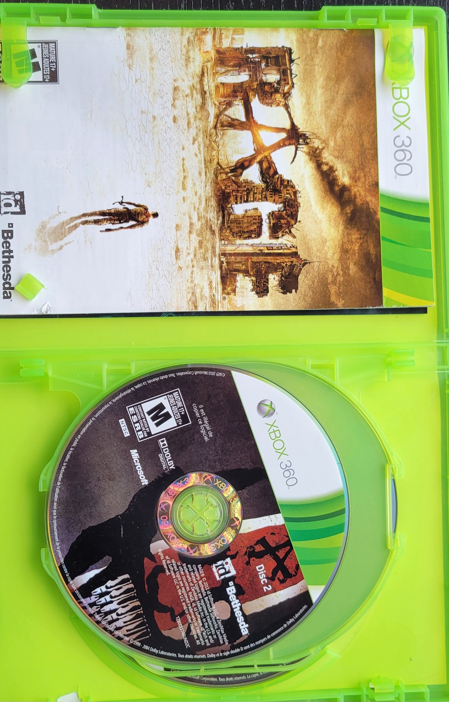 RAGE Anarchy Edition Microsoft XBOX 360 - CIB Pre-Owned Great Shape!