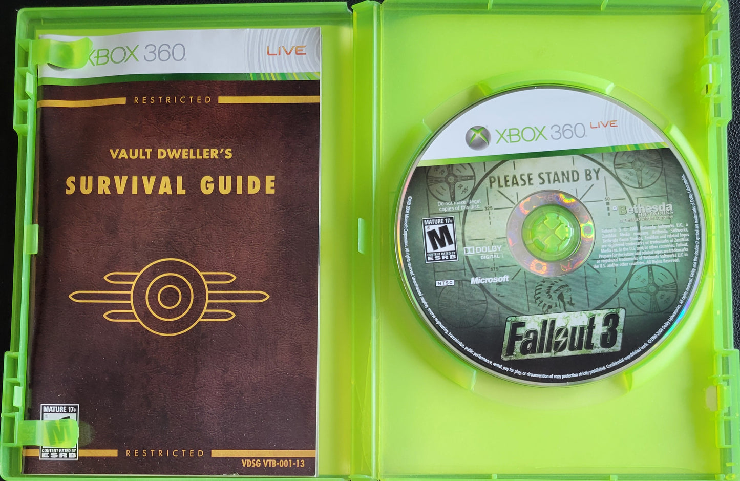 Fallout 3 - Microsoft XBOX 360 - CIB MINT Pre-Owned Great Shape Tested & Working