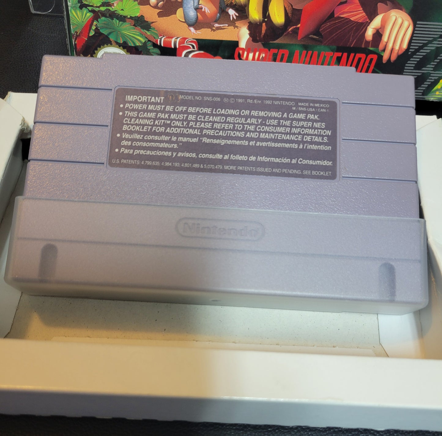 DKC Donkey Kong Country (SNES) - Super Nintendo Ent. 1994 Cart In Pristine Condition - CWB Box + Cartridge