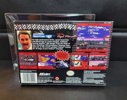 Newman Haas IndyCar Feat. Nigel Mansell (SNES) - Super Nintendo Ent. 1994 IMMACULATE Condition - FACTORY PLASTIC (REAL CIB)