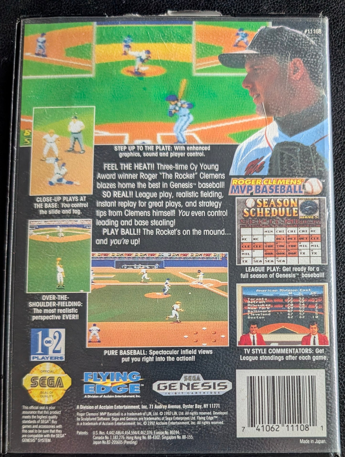 Roger Clemens' MVP Baseball - Boxed CIB (Sega Genesis) | 1991 | Sports / Baseball