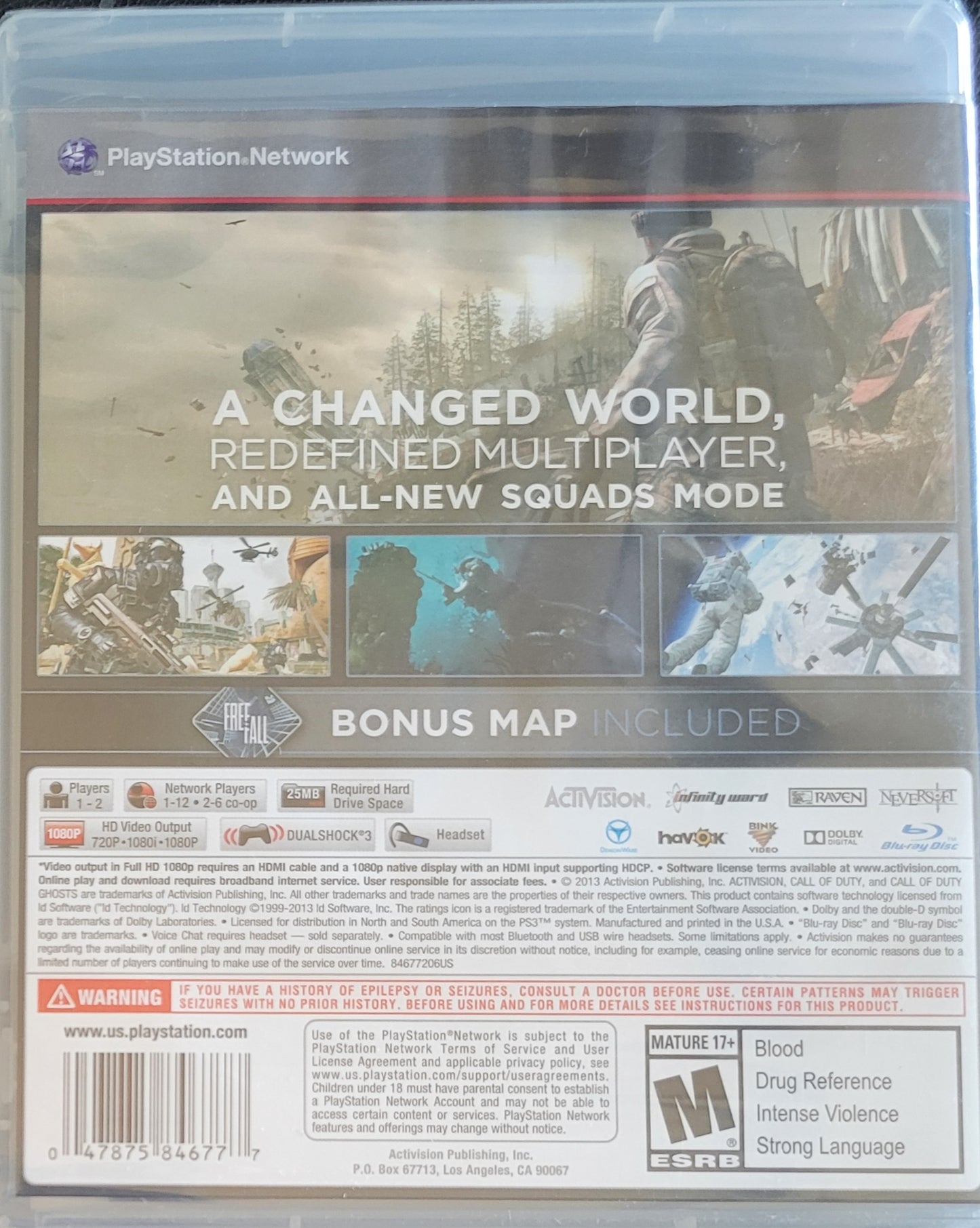 COD Call Of Duty: Ghosts NEW - 2013 Sony PlayStation 3 PS3 SEALED