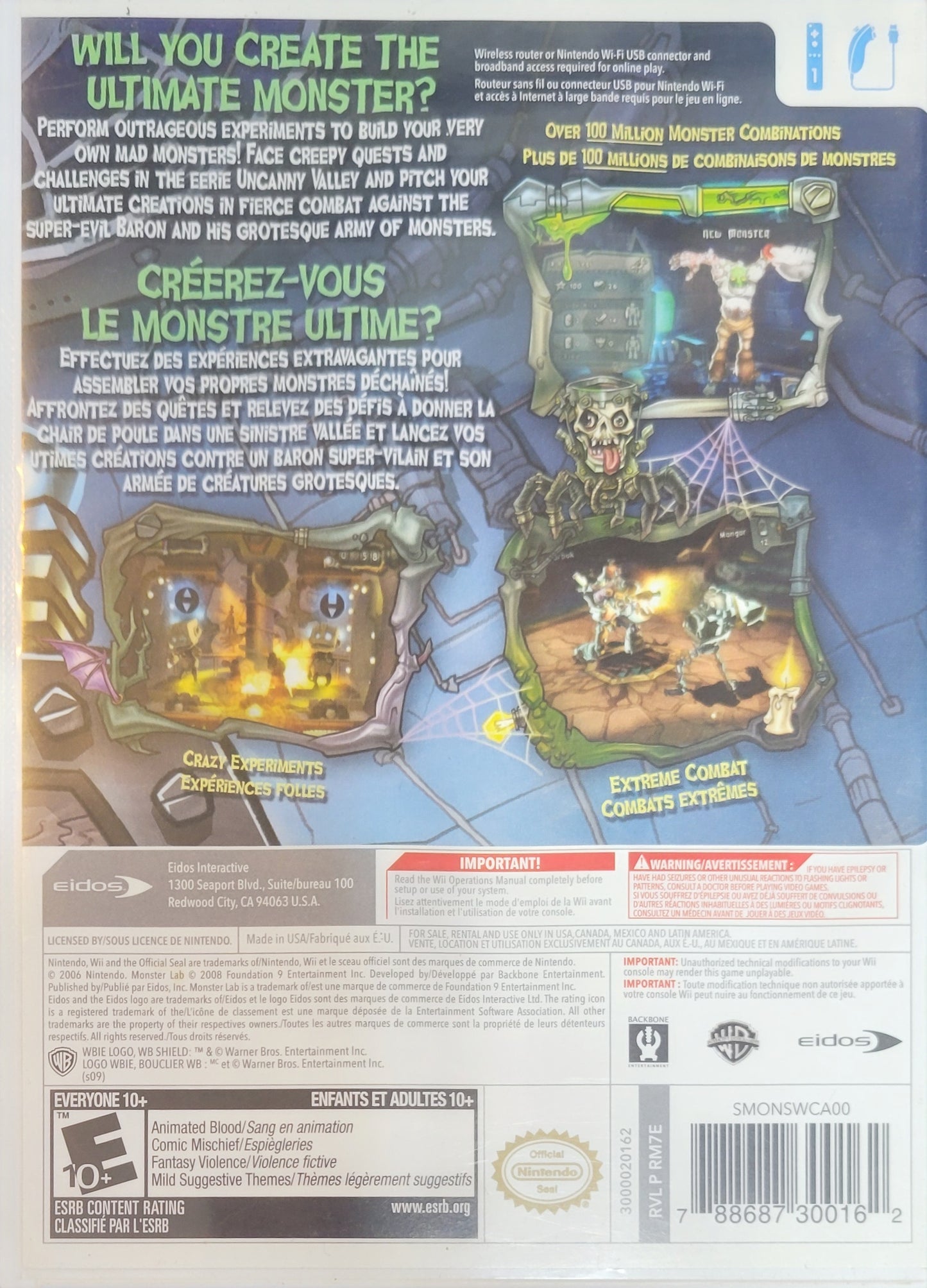 Monster Lab – Nintendo Wii CIB – RE-SEALED + Like New