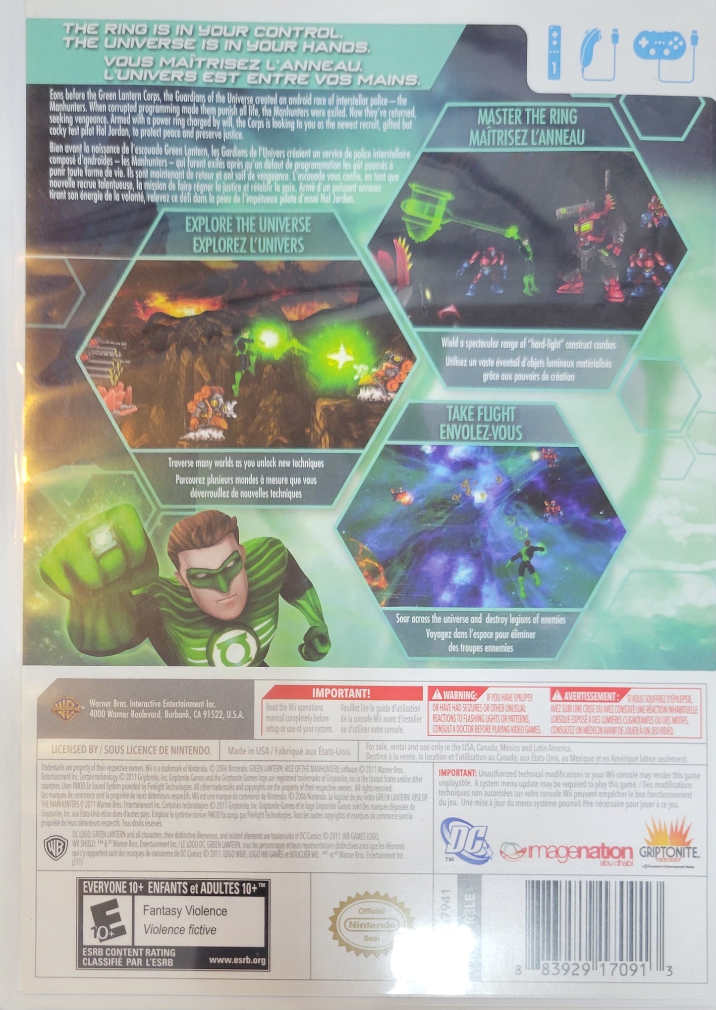 Green Lantern: Rise of the Manhunters – Nintendo Wii CIB – RE-SEALED + Clean Disc