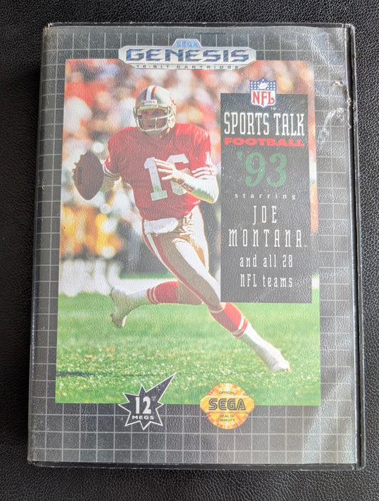 Sports Talk Football ’93 Featuring Joe Montana - Boxed CIB (Sega Genesis) | 1993 | Sports / Football