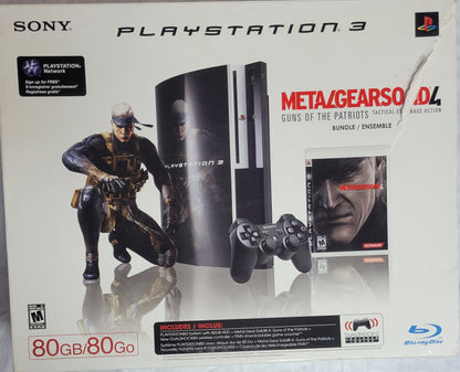 RARE Metal Gear Solid 4 Special Edition – Limited Package CIB | PS3 Slim Console + 1 Controller + Hookups | Factory Inserts | Matching Serials | Excellent Condition