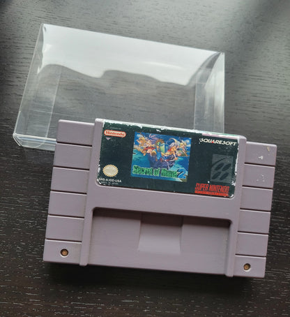 Authentic Secret Of Mana 2 - SNES - Super Nintendo Ent. System 1995 NTSC Cartridge + Protector MINT