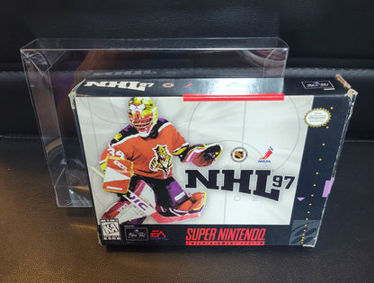 NHL 97' (SNES) - Super Nintendo Ent. Great Condition - CWB Box + Manual + Protector