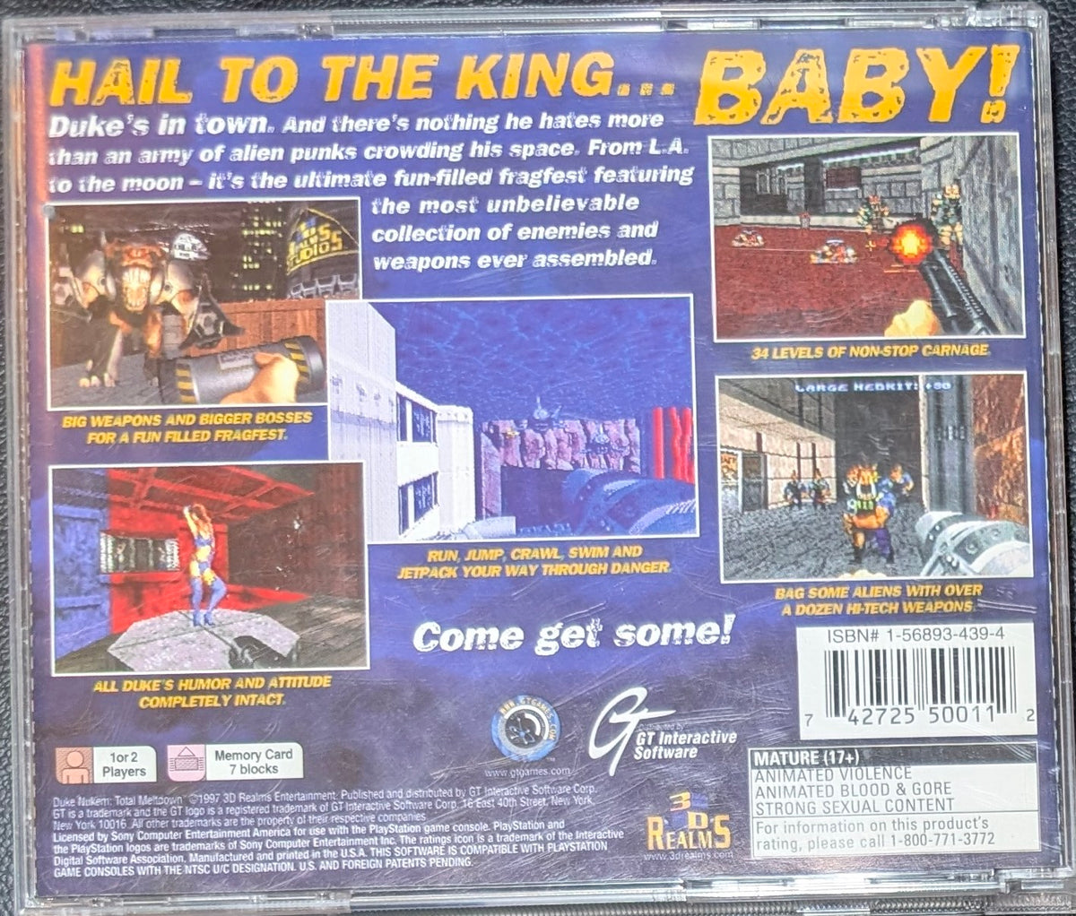 Duke Nukem: Total Meltdown (PS1) Playstation (1997) | Complete CIB | Re-Sealed | Mint Condition