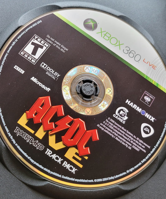 ROCKBAND ACDC Live: Track Pack (Disc Only) - Microsoft XBOX 360 - Pre-Owned Great Shape Tested & Working