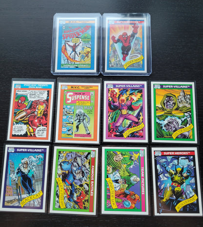 1st EDITION Marvel Cards 1990 One & Only Extremely Rare Base Set Spiderman Special Absolutely Mint Condition Worth Grading AUTHENTIC 10 Card