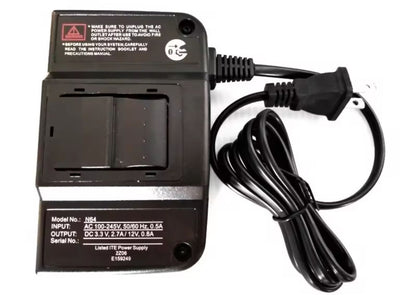 Nintendo 64 (N64) Power Supply & AV Cable (Aftermarket) | Replacement Power AV Bundle | N64, SNES, GameCube Compatible AV
