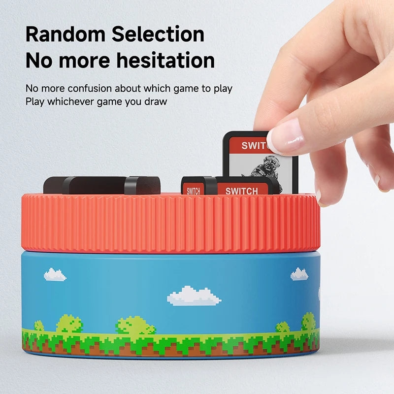 Switch Dome Cartridge 360 Degree Rotation Protective Case for NS Game Card 10 Slots - Clear PET Plastic Display Boxes"