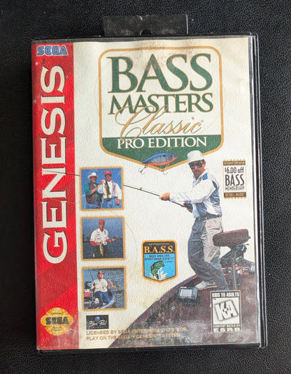 Bass Masters Classic Pro Edition - Boxed Hang Tab (Sega Genesis) | 1994 | Sports / Fishing