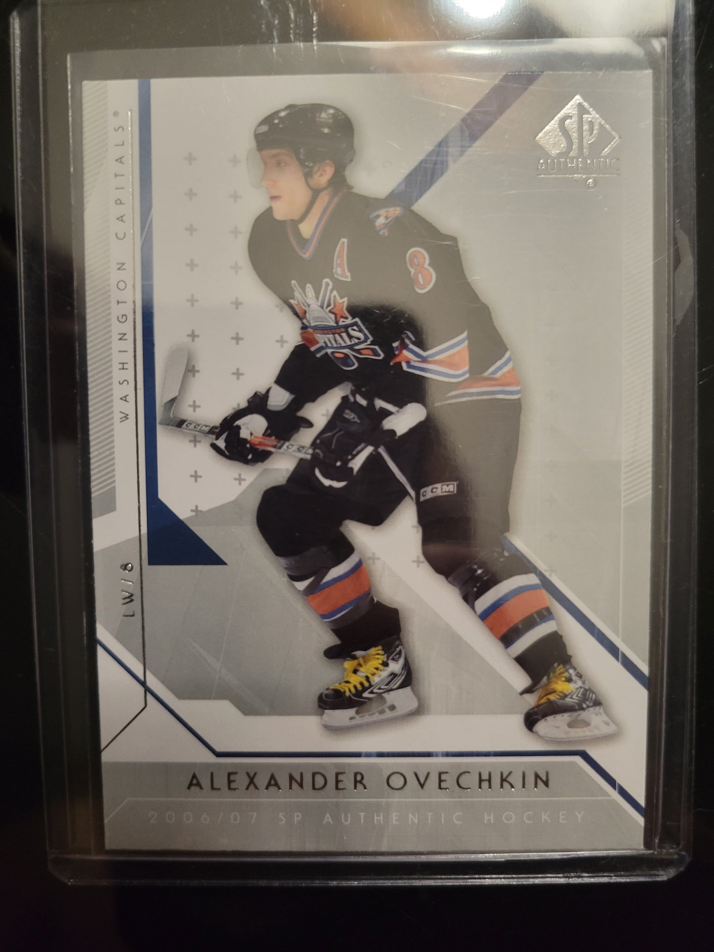 2007 ALEXANDER OVECHKIN 2nd Year Washington Capitals SP Authentic # 1 UD Upper Deck NHL Hockey Card Great Shape Soft + Top Loader Since New Smoke Pet Free Home Great Collector's