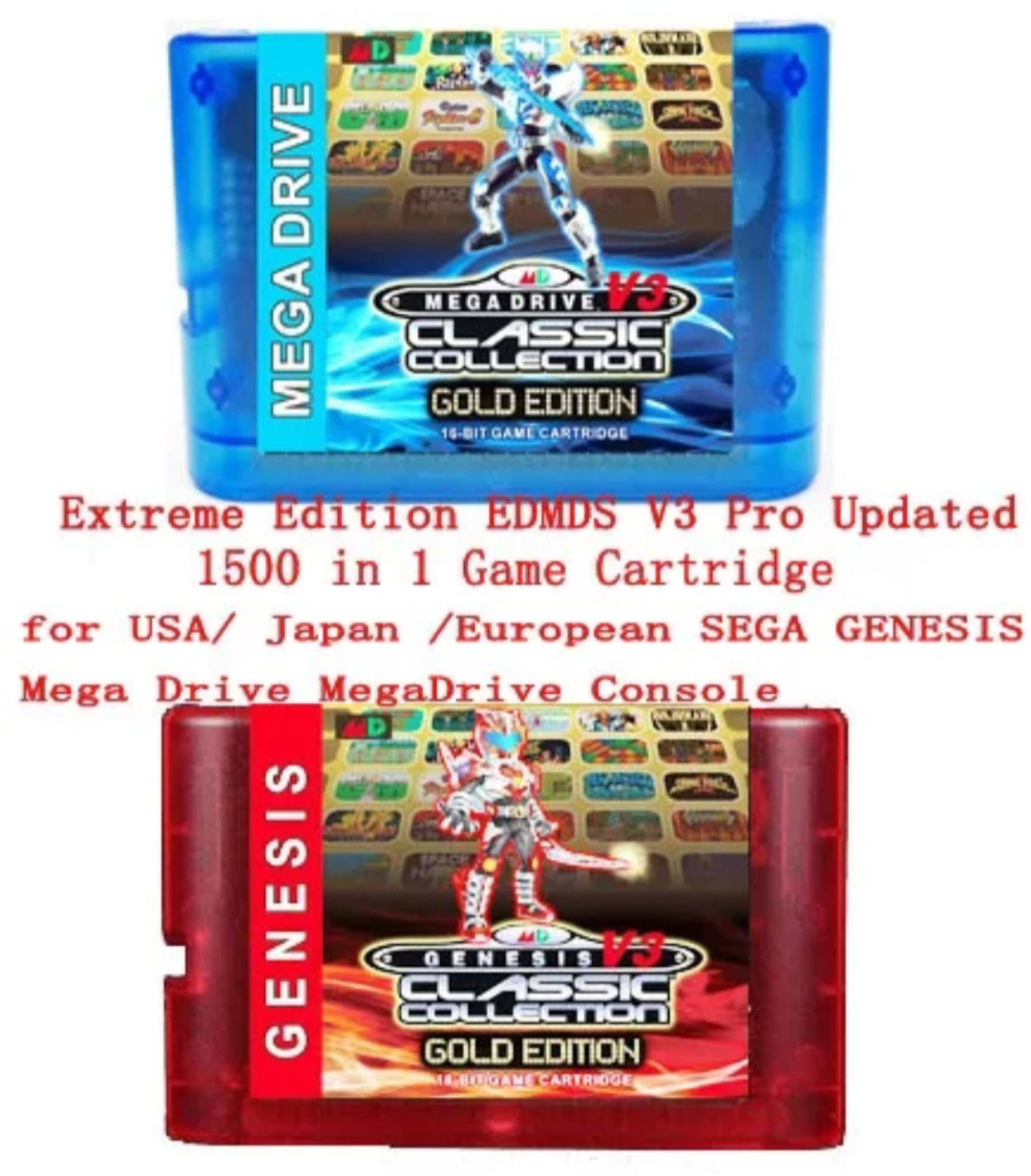 MEGADRIVE V3 Classic Collection V3 1500 Of Your Favorite Sega Games In 1 16 Bit Game Cartridge