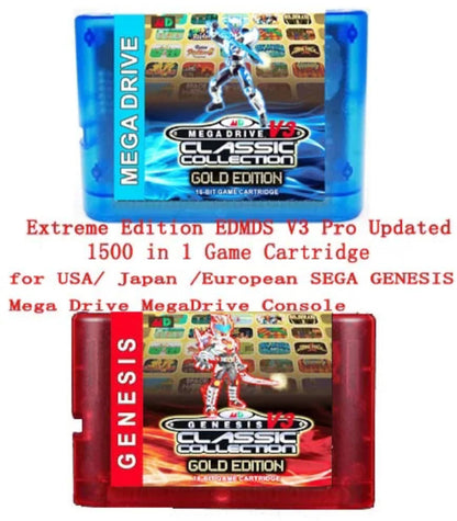 MEGADRIVE V3 Classic Collection V3 1500 Of Your Favorite Sega Games In 1 16 Bit Game Cartridge