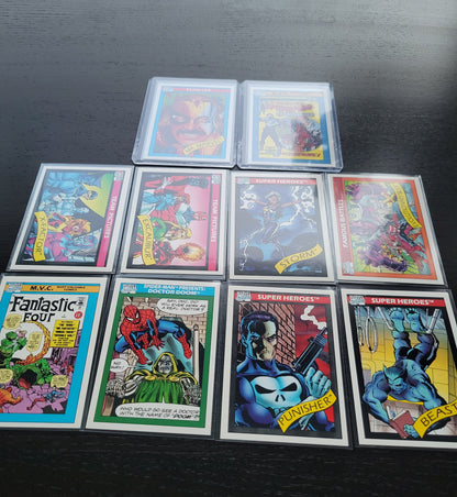 1st EDITION Marvel Cards 1990 Super Rare Base Set Stan Lee Spider-Man "Introducing The Punisher"! X-Men FANTASTIC First Ever Seen On Cards!