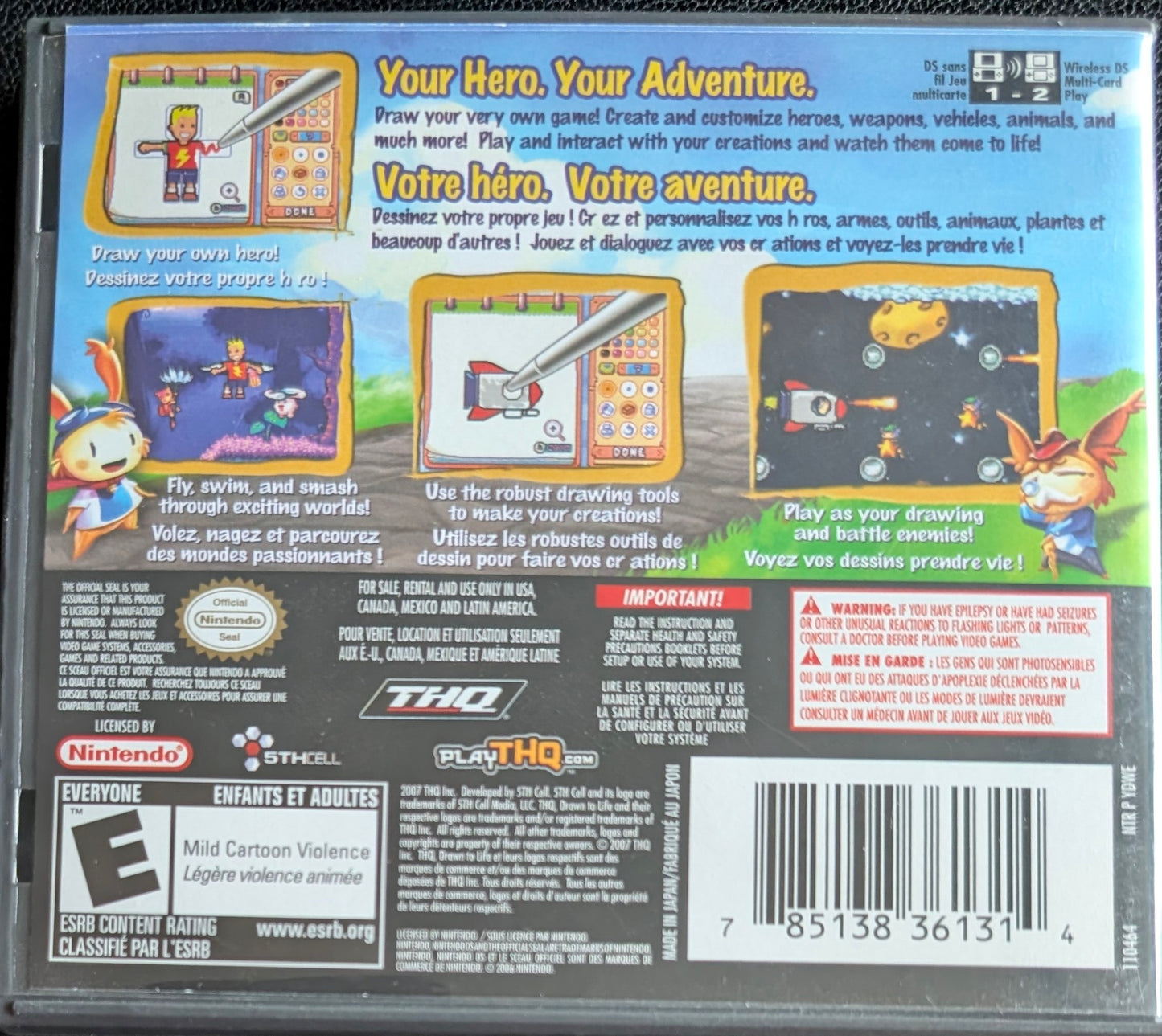 Drawn to Life – 2007 Nintendo DS CIB – RE-Sealed – Excellent
