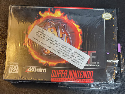 NBA Jam Tournament Edition 1994 (SNES) - Unbelievably Mint Condition FACTORY PLASTIC - (CIB)