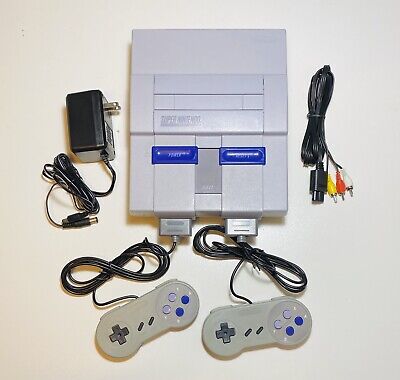 Authentic SNES (Super Nintendo Ent. System) Lot + 2 Controllers & Hook Up Cords - 4 Variants