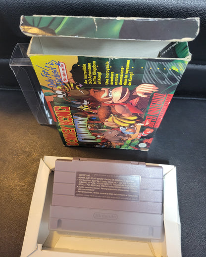 DKC Donkey Kong Country (SNES) - Super Nintendo Ent. 1994 Cart In Pristine Condition - CWB Box + Cartridge