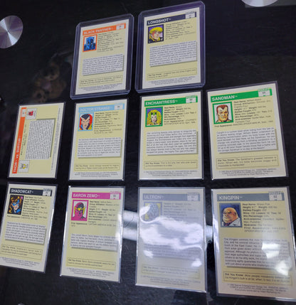 1st EDITION Marvel Cards 1990 One & Only Extremely Rare Base Set Spiderman Special Absolutely Mint Condition Worth Grading AUTHENTIC 10 Card