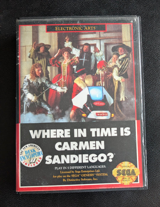 Where In Time Is Carmen Sandiego? - Boxed CIB (Sega Genesis) | 1992 | Educational / Adventure