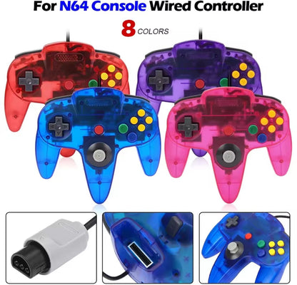 Nintendo 64 (N64) Wired Controller | Translucent Colors | Replacement Gamepad | Brand New