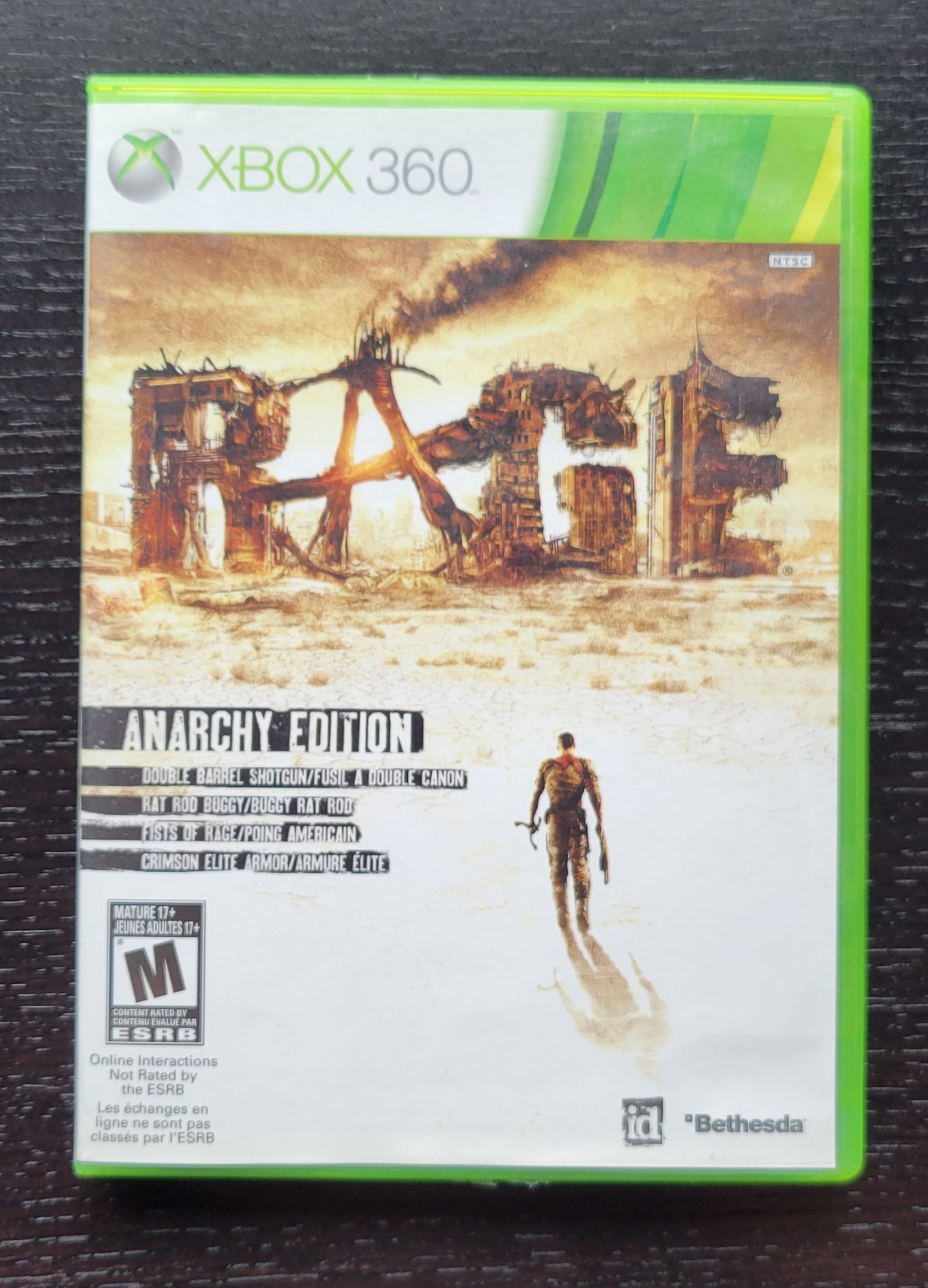 RAGE Anarchy Edition Microsoft XBOX 360 - CIB Pre-Owned Great Shape!