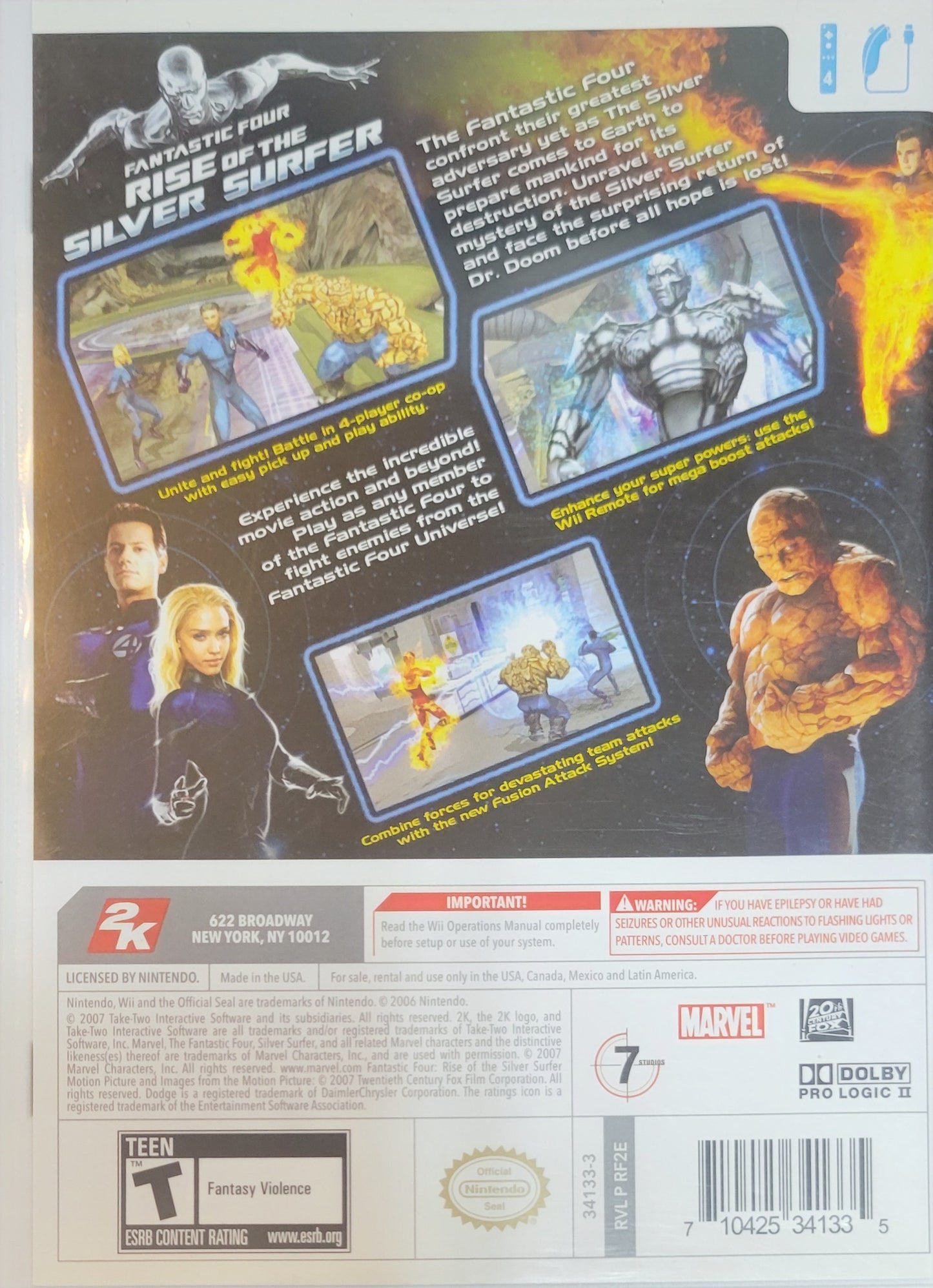 Fantastic Four: Rise of the Silver Surfer – Nintendo Wii CIB – RE-SEALED + Clean Disc