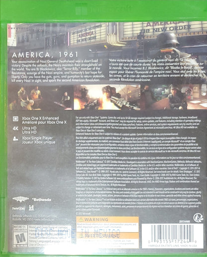 Wolfenstein 2: The New Colossus – Microsoft Xbox One CIB – Pre-Owned – RE-SEALED (2017)