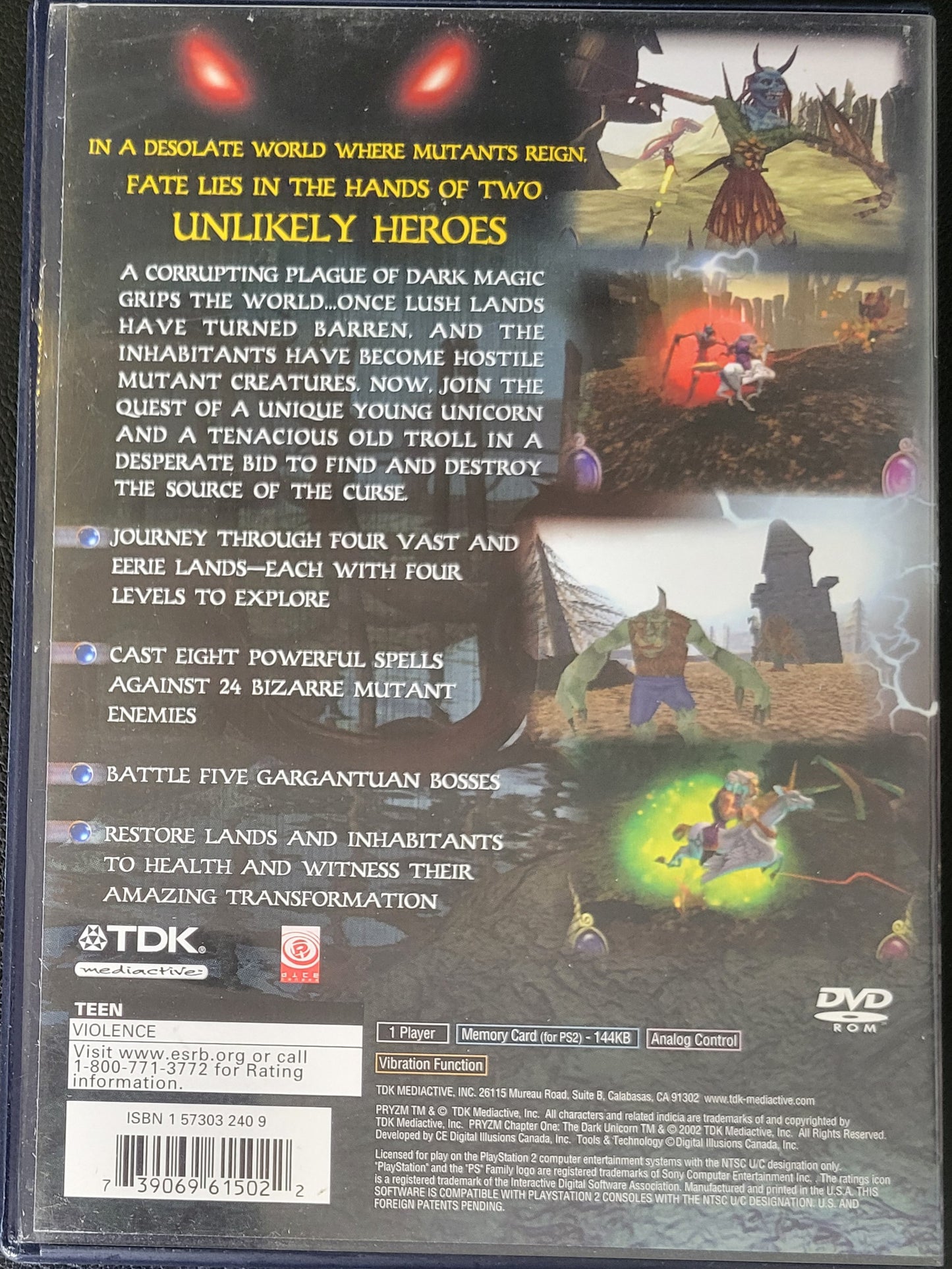 Pryzm Chapter One: The Dark Unicorn LIMITED EDITION - Sony PlayStation 2 PS2 (CIB) Pre-Owned Tested & Working Great Shape!