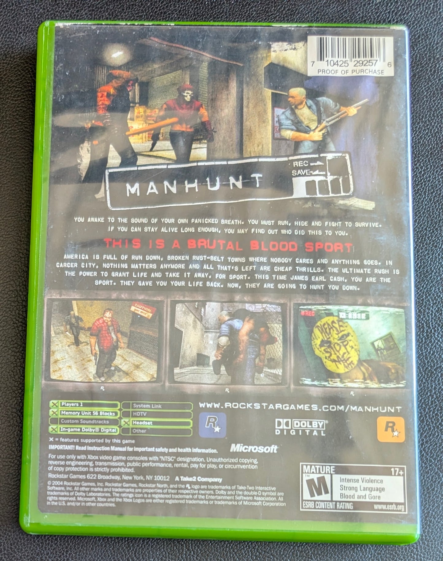 RARE Manhunt (2003) - CIB Original Xbox | RE-Sealed
