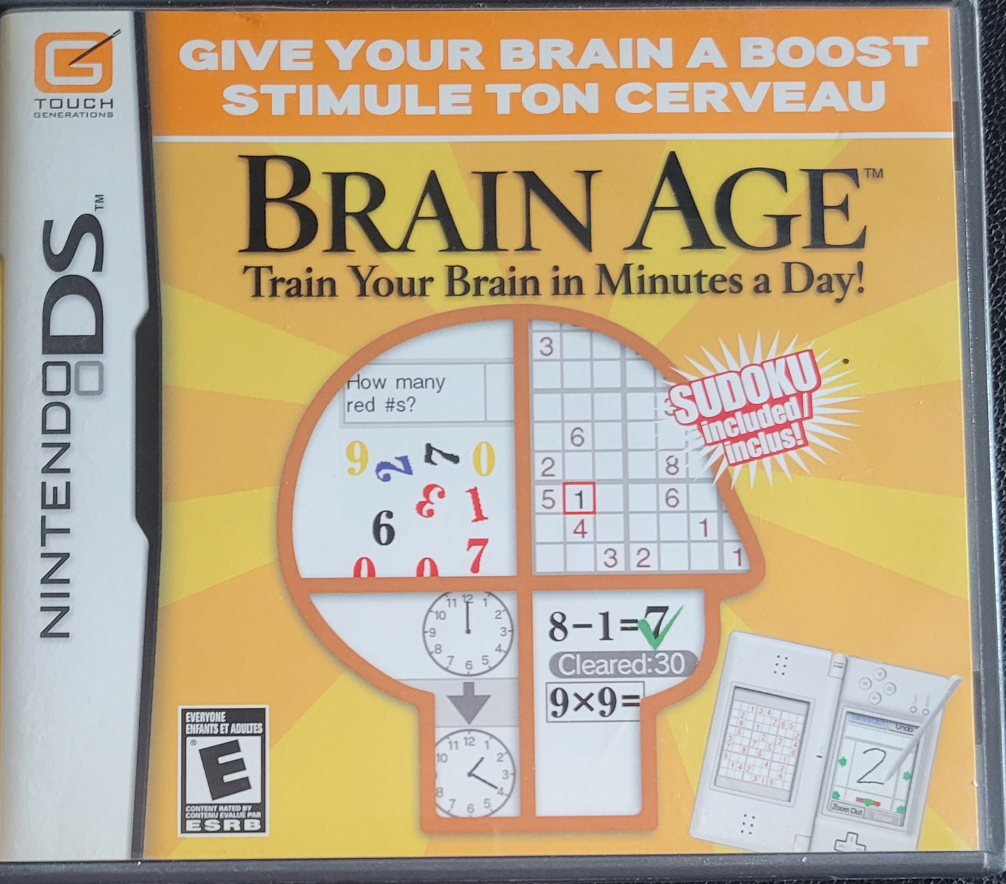 🧠 Brain Age – Nintendo DS – Re-Sealed – Cartridge Only Tested & Working