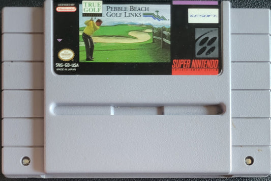 Pebble Beach Golf Links - Authentic SNES - 199 Super Nintendo Entertainment System NTSC Cartridge + Protector (1992)